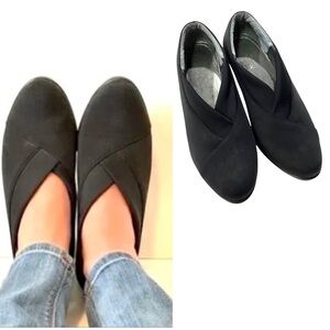 Naot Lucente Black Shoes Heels Pumps Stretch Fabric Upper EU 37.5 US 7 Comfort